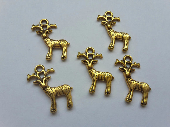 Antique Gold Deer Charm