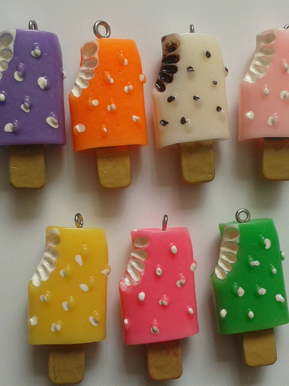 Resin Ice Lolly Charms / Pendants