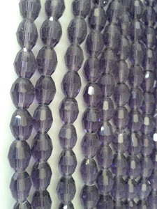 8 x 12mm Amethyst Crystal Faceted Beads.