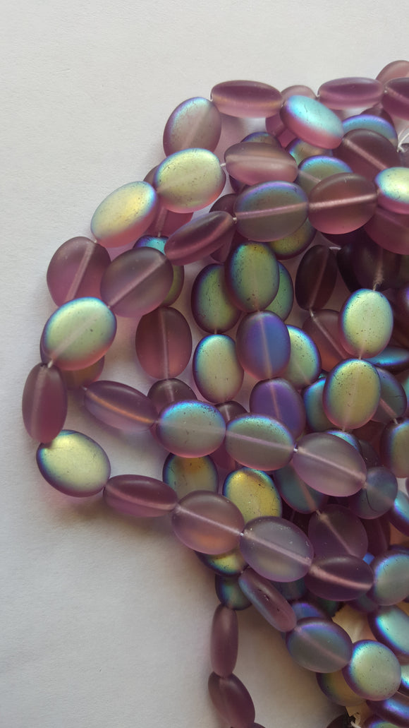 Czech Glass Beads - Matt Amethyst 12mm