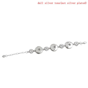Silver Coloured Popper Bracelet