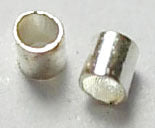 1.5mm brass crimp beads, silver