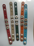Leather Popper Bracelet Available in 10 Colours