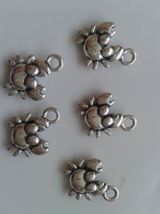Antique Silver Crab Charms