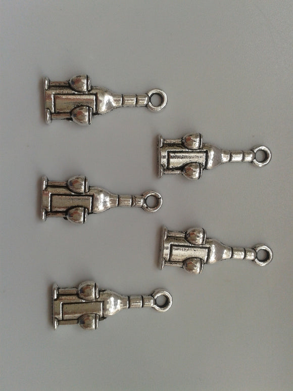 Antique Silver Wine Bottle Charms