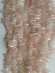 Rose Quartz Briolette Beads