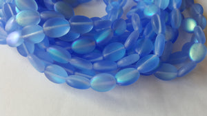 Czech Glass Beads - Matt Light Sapphire 12mm
