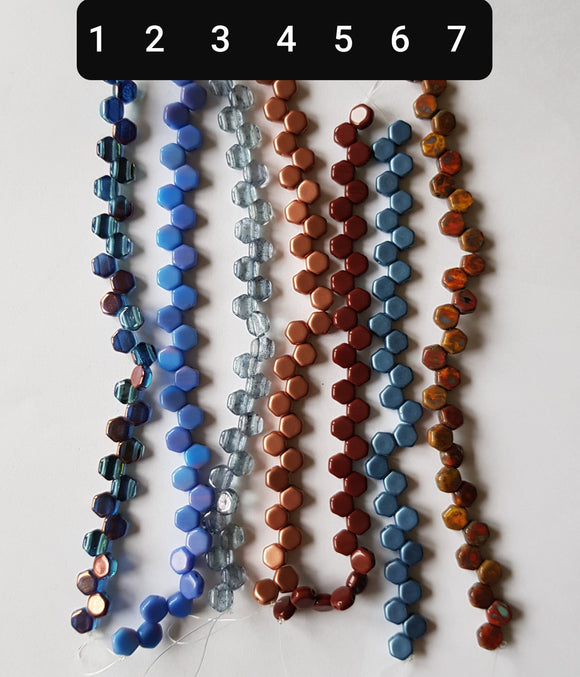 Czech Glass Honeycomb Beads