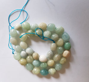 Aquamarine Nugget Beads