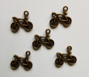 15mm x 13 antique bronze bicycle charms