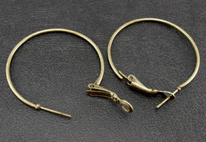 Antique Bronze Hoop Earrings