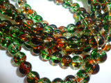 Spray Painted Glass Beads