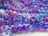 Spray Painted Glass Beads