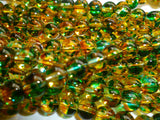 Spray Painted Glass Beads