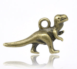 Antique bronze dinosaur charms 22mm