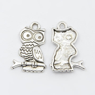 Antique Silver Owl Charms