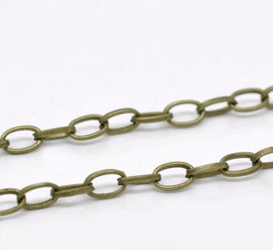 Antique bronze chain. 6.5mm x 4mm.