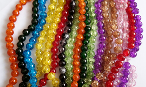 10mm Crackle Glass Beads