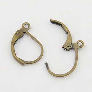Antique Bronze Lever Back Earrings