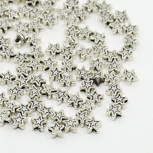 Antique Silver Star Beads
