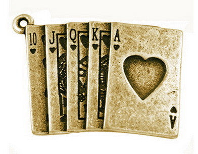 30 x 22mm Antique Bronze card charms