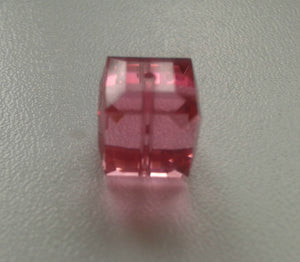 Swarovski Cube Beads. 5601 8mm Rose