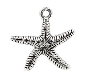 Antique silver starfish charms.